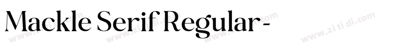 Mackle Serif Regular字体转换